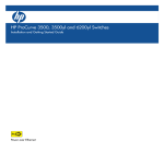 HP PROCURVE 3500 User's Manual