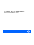 HP PAVILION TX2500 User's Manual