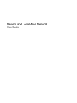 HP Modem and Local Area Network User's Manual