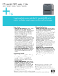 HP LaserJet 2400 series User's Manual
