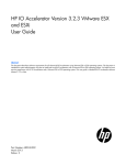HP IO Accelerator for BladeSystem c-Class Vmware User's Manual