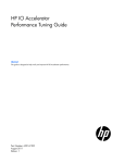 HP IO Accelerator for BladeSystem c-Class Performance Tuning User's Manual