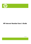 HP Internet Handset User's Manual