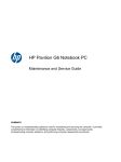 HP G6 User's Manual