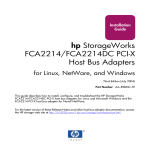 HP FCA2214DC PCI-X User's Manual
