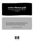 HP dc72 Service Reference Guide