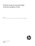 HP Data Center Environmental Edge Installation Manual