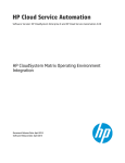 HP CloudSystem Foundation Reference Guide