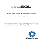 HP c-tree-SQL ISQL and Tools User's Manual