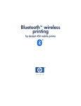 HP Bluetooth wireless printing hp deskjet 450 mobile printer 450 User's Manual