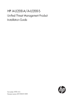 HP 200 Unified Threat Management (UTM) Appliance Series Installation Manual