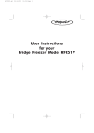 Hotpoint RFR51V User's Manual