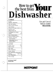 Hotpoint HDA2600K User's Manual