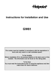 Hotpoint GW81 User's Manual