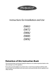 Hotpoint EW72 User's Manual