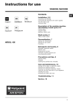 Hotpoint ARXXL105 User's Manual
