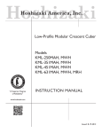 Hoshizaki Low-Profile Modular Crescent Cuber MRH User's Manual