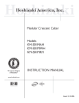 Hoshizaki KM-501MRH User's Manual