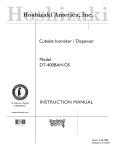 Hoshizaki DT-400BAH-OS User's Manual