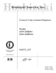 Hoshizaki DKM-500BWH User's Manual