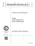 Hoshizaki DCM-751BAH(-OS) User's Manual