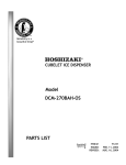 Hoshizaki CUBELET DCM-270BAH-OS User's Manual