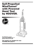 Hoover WindTunnel Wind Tunnel vacuum cleaner User's Manual