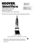 Hoover SteamVac User's Manual