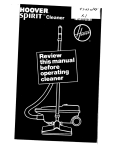 Hoover Spirit Vacuum Cleaner User's Manual