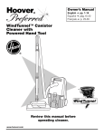 Hoover S3621 User's Manual