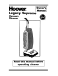 Hoover S2200 User's Manual