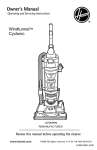 Hoover U57809RM User's Manual