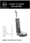 Hoover hard floor polisher User's Manual