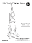 Hoover Elite Rewind Upright Cleaner User's Manual