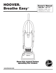 Hoover cleaner User's Manual