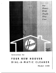 Hoover 1100 User's Manual