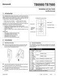 Honeywell ZONEPRO TB6980 User's Manual