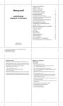 Honeywell TE322ELW User's Manual