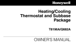 Honeywell T8196A/Q682A User's Manual