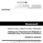 Honeywell T8095A/191108AJ User's Manual