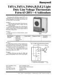Honeywell T451A User's Manual