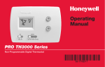 Honeywell PRO TH3000 User's Manual