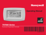 Honeywell Thermostat TH7000 User's Manual