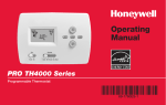 Honeywell Thermostat TH400 User's Manual