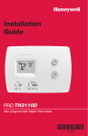 Honeywell Thermostat TH3110D User's Manual