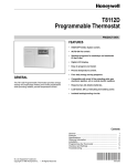 Honeywell Thermostat T8112D User's Manual