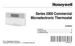Honeywell Thermostat SERIES 2000 User's Manual