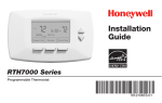 Honeywell Thermostat RTH7000 User's Manual