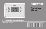 Honeywell Thermostat RTH2410 User's Manual