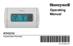 Honeywell Thermostat RTH2310 User's Manual